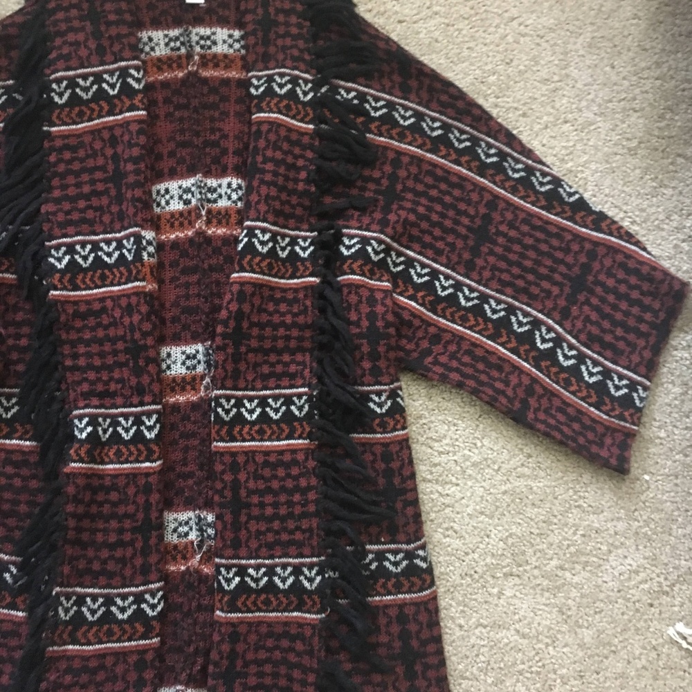 H&M Aztec Patterned Fringe Cardigan - Picture 3 of 5